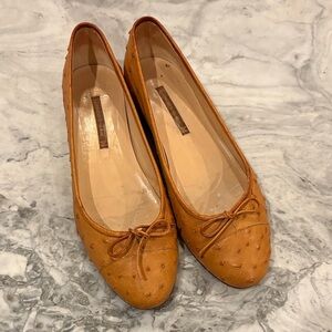 Vintage Women's Camel Ostrich Giorgio’s of Palm Beach flats, size 39